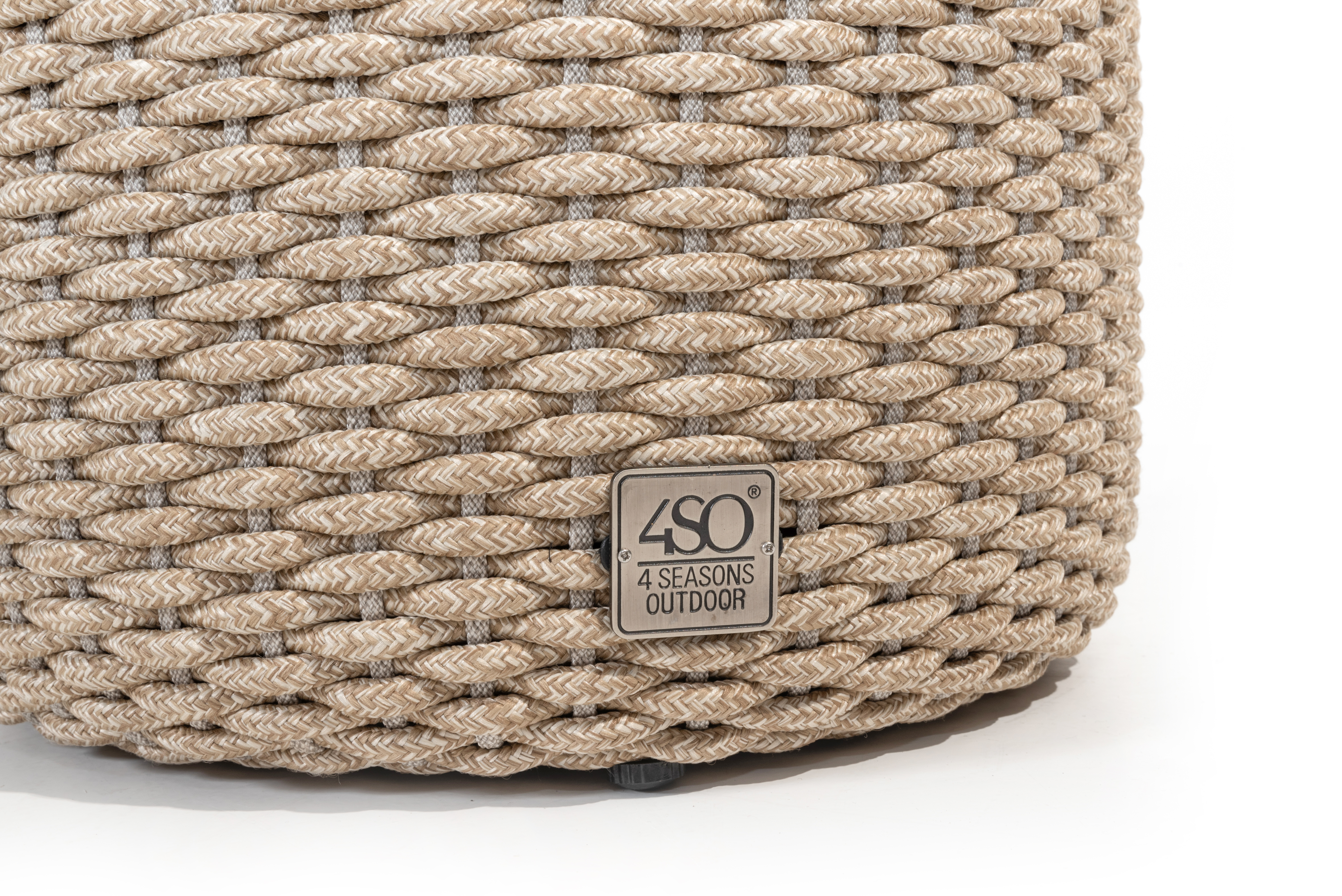 4 Seasons Muffin Rope Footstool 40cm - Latte